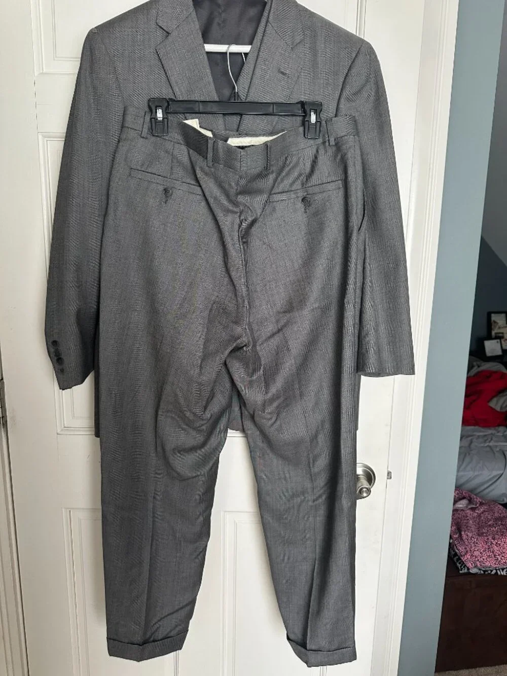 Men's Gray Wool Three-piece suit 40Regular